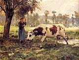 Julien Dupre Cows At Pasture